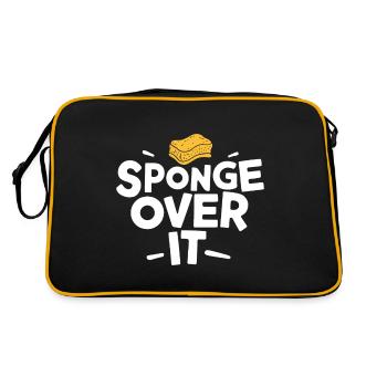 Sponge over it German Denglish Proverb - Retro Bag - black/gold - Back