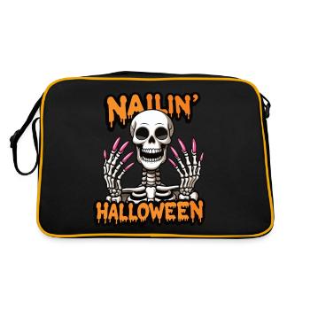 Nailin Halloween Nail Tech Nail Tech beautician - Retro Bag - black/gold - Back