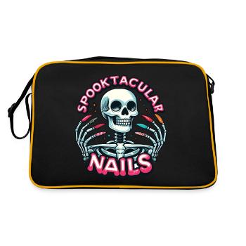 Spooktacular Nails Nail Tech Nail Tech beautician - Retro Bag - black/gold - Back
