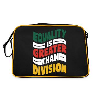 L’égalité est plus grande que la division Histoire africaine - Sac Retro - noir/or - Dos