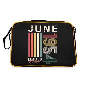 Original June 1954 Vintage 1954 Birthday 1954 - Retro Bag - black/gold - Back
