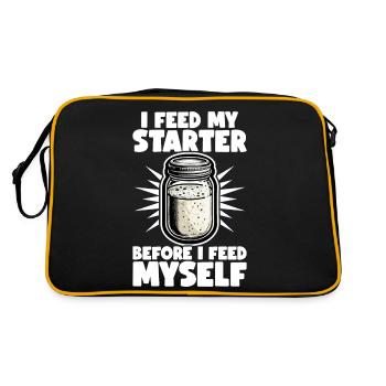 Sourdough Starter Sourdough Bread Bread Baking - Retro Bag - black/gold - Back