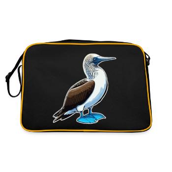 Oiseau à pieds bleus Booby Birds Cadeau d’oiseau - Sac Retro - noir/or - Dos