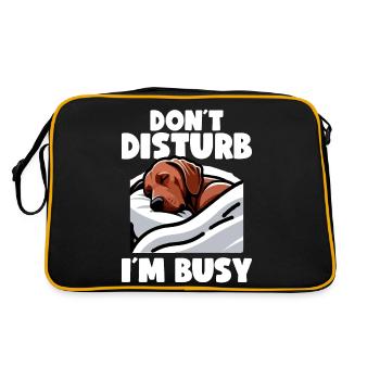 Rhodesian Ridgeback Dog Rhodesian Ridgebacks - Retro Bag - black/gold - Back
