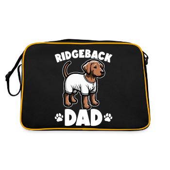 Rhodesian Ridgeback Dog Rhodesian Ridgebacks - Retro Bag - black/gold - Back