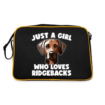 Rhodesian Ridgeback Girl Rhodesian Ridgebacks - Retro Bag - black/gold - Back