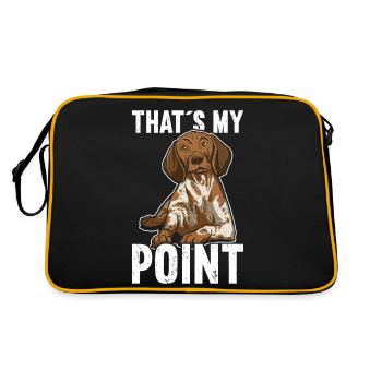 German Shorthaired Pointer Dog - Retro Bag - black/gold - Back