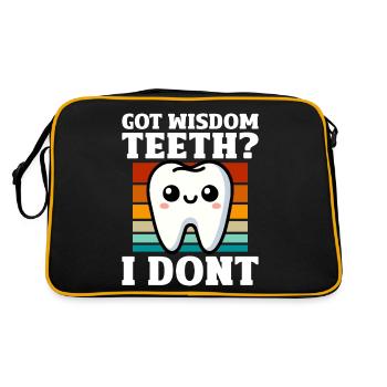 Dents de sagesse cadeau pour l’extraction des dents de sagesse - Sac Retro - noir/or - Dos