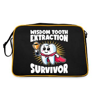 Dents de sagesse cadeau pour l’extraction des dents de sagesse - Sac Retro - noir/or - Dos