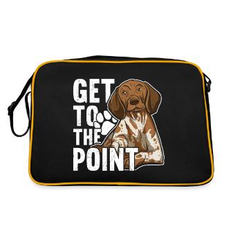 German Shorthaired Pointer Dog - Retro Bag - black/gold - Back
