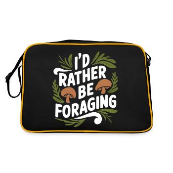 Je préfère cueillir des champignons à la recherche de champignons - Sac Retro - noir/or - Dos