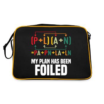 Mon plan a été déjoué Funny Math Teacher Pun Sci - Sac Retro - noir/or - Dos