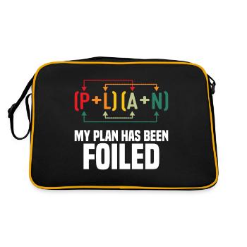 Mon plan a été déjoué Drôle de professeur de mathématiques Pun Sci - Sac Retro - noir/or - Dos