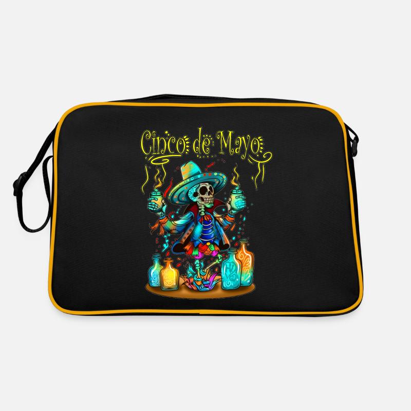Skeleton Chef Cingo de Mayo Potion Witch Shirt Retro Bag