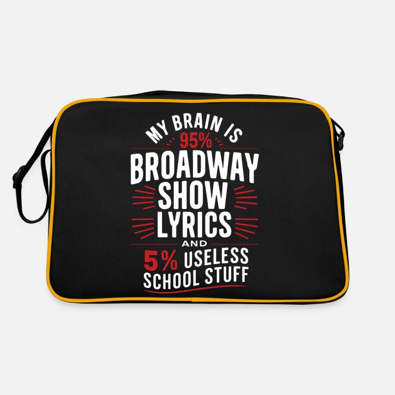My Brain is 95% Prozent Broadway Show Lyrics 5% Us Retro Tasche