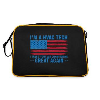 Make your Air Conditioning Great Again Funny HVAC - Retro Bag - black/gold - Back