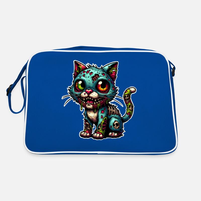 Katze Zombie Monster Retro Tasche