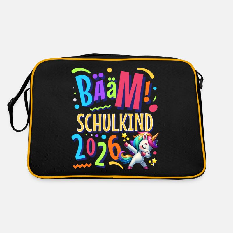 Einschulung Einhorn Schulanfänger 2026 Retro Tasche