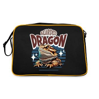 Bartagame Bartagamen Dragon barbu - Sac Retro - noir/or - Dos