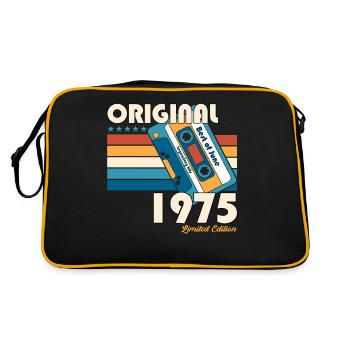 50. Geburtstag Kassette Juni 1975 Jahrgang 1975 - Retro Tasche - Schwarz/Gold - Hinten