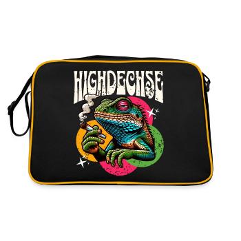 Reptiles lézards hauts - Sac Retro - noir/or - Dos