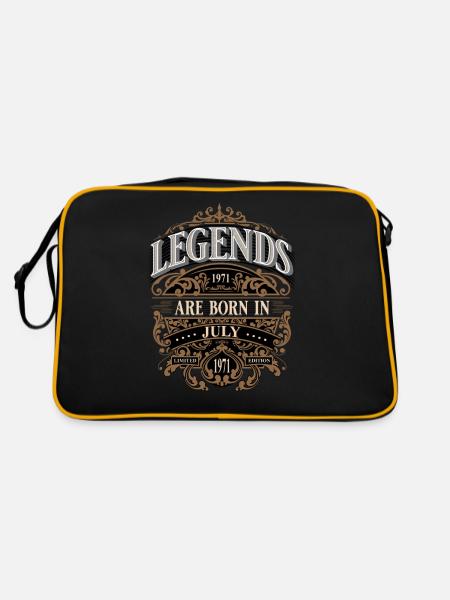 1971 July Born Birthday Year of birth - Retro Bag - black/gold - Back