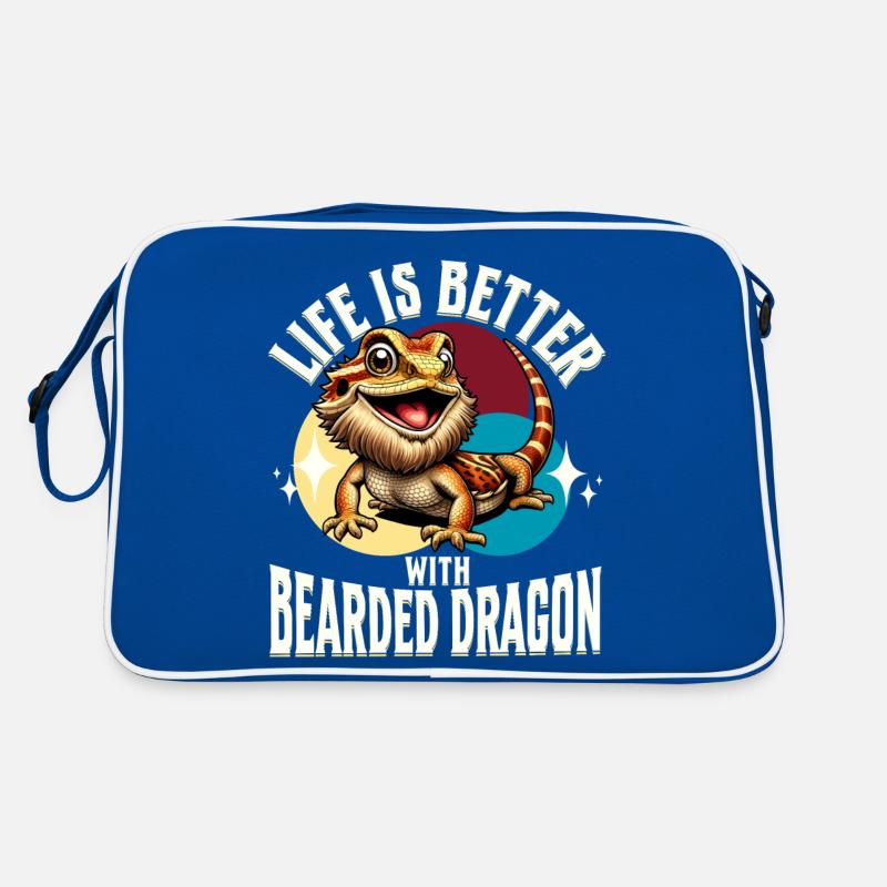 Bartagame Bartagamen Bearded Dragon Retro Tasche