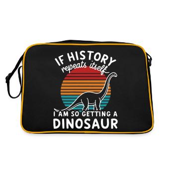 I L’histoire se répète Je suis tellement en train d’avoir un dinosaure - Sac Retro - noir/or - Dos
