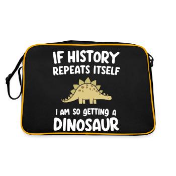 I L’histoire se répète Je suis tellement en train d’avoir un dinosaure - Sac Retro - noir/or - Dos