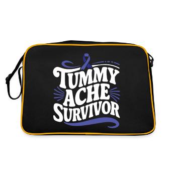 Tummy Ache Survivor Bowel Syndrome Awarenes - Retro Bag - black/gold - Back