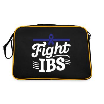 Fight IBS Irritable Bowel Syndrome Awareness Suppo - Retro Bag - black/gold - Back