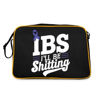 I be shitting Irritable Bowel Syndrome Awareness - Retro Bag - black/gold - Back
