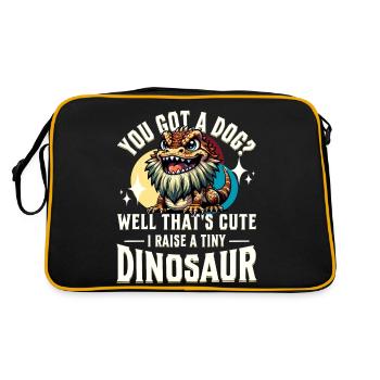 Bartagame Bartagamen Dragon barbu - Sac Retro - noir/or - Dos