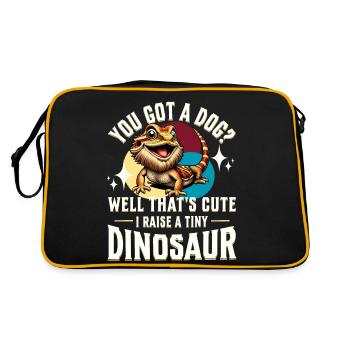 Bartagame Bartagamen Dragon barbu - Sac Retro - noir/or - Dos