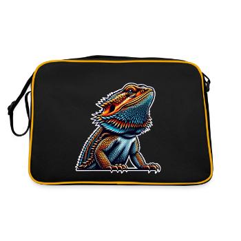 Bartagame Bartagamen Dragon barbu - Sac Retro - noir/or - Dos