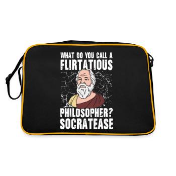 Flirtatious Philosopher Socratease - Retro Tasche - Schwarz/Gold - Hinten