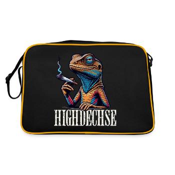 Lézards hauts lézards Iguane Reptiles - Sac Retro - noir/or - Dos