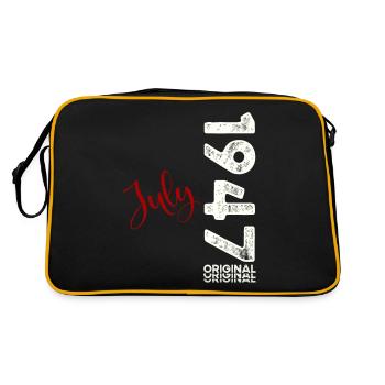 77th Birthday Original July 1947 Born 1947 - Retro Bag - black/gold - Back