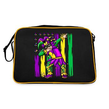 Le clown rend le cours de danse Dab Dabbing Clown fou - Sac Retro - noir/or - Dos