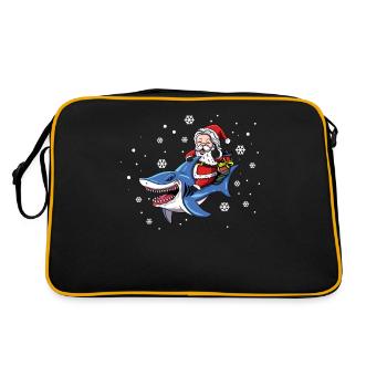Cadeau de chapeau de Noël du Père Noël Rides Shark - Sac Retro - noir/or - Dos