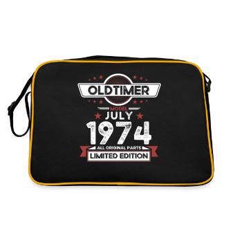 50th Birthday Classic Car July 1974 Vintage 1974 - Retro Bag - black/gold - Back