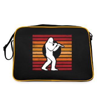 Flûte traversière Sasquatch Bigfoot Sunset Vintage - Sac Retro - noir/or - Dos