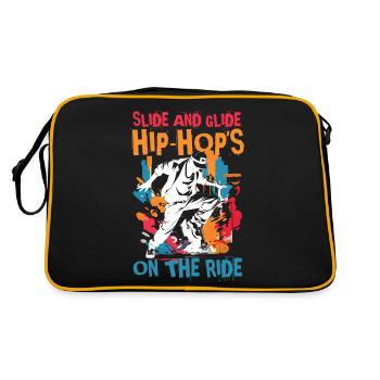 Slide and Glide Hip Hop's On The Ride - Retro Tasche - Schwarz/Gold - Hinten