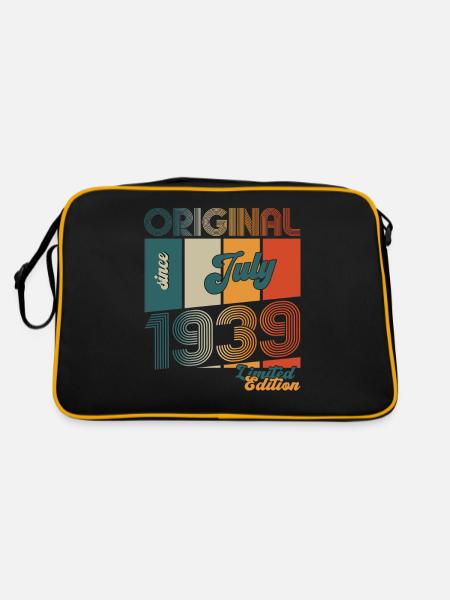 85th Birthday Original July 1939 Born 1939 - Retro Bag - black/gold - Back