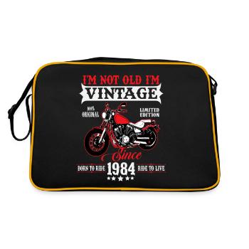 1984 Vintage Anniversaire Moto Vintage - Sac Retro - noir/or - Dos