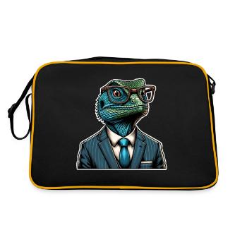 Lézard Lézard - Sac Retro - noir/or - Dos