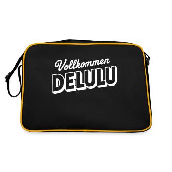 Perfectly Delulu Un dicton drôle déroute Denglis - Sac Retro - noir/or - Dos
