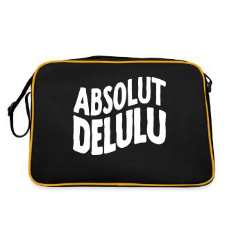 Absolument delulu drôle dicton confus denglish - Sac Retro - noir/or - Dos