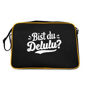 Êtes-vous Delulu Drôle Dire Confus Danglais - Sac Retro - noir/or - Dos