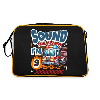9e anniversaire des pompiers - Sac Retro - noir/or - Dos